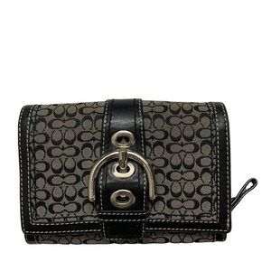 Coach signature soho y2k vintage black gray signature c wallet